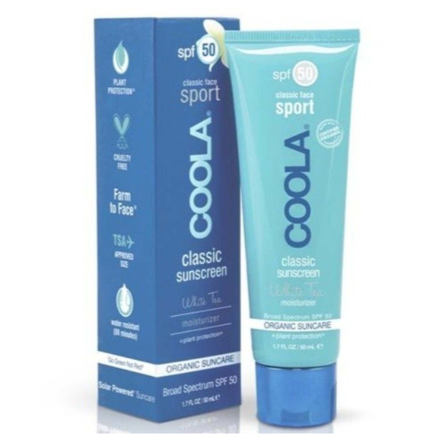 COOLA - Écran Solaire Thé Blanc Hydratant Classique Visage Sport FPS 50 - Protéger - Josée Dubé Spa Urbain - boutique en ligne - Rosemont - Montréal