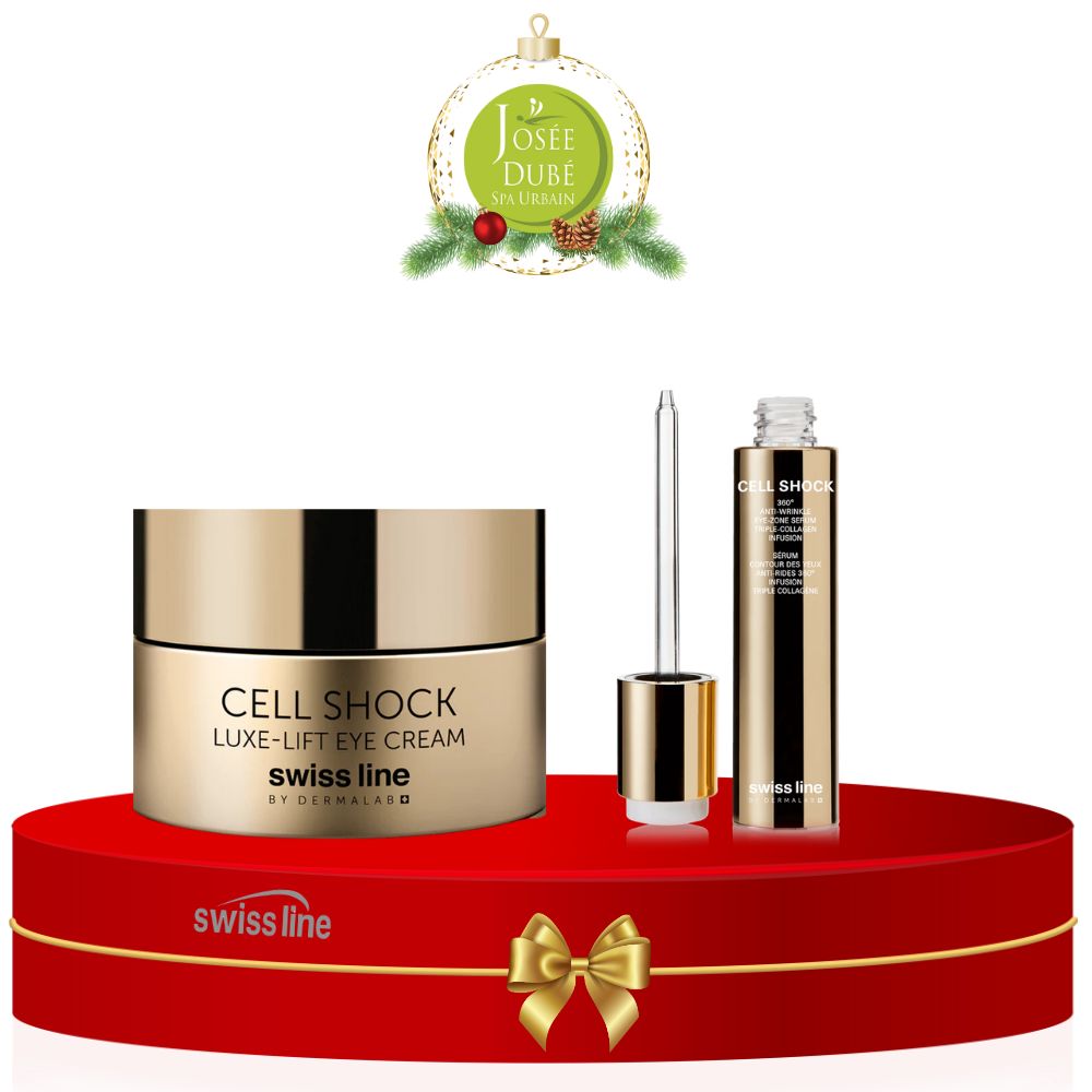 Crème Liftante Luxe pour les Yeux CELL SHOCK 15 ml + Sérum contour des yeux Collagène CELL SHOCK 15 ml - SWISS LINE