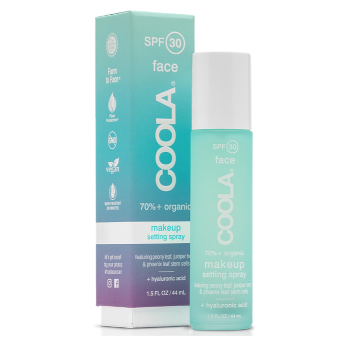 COOLA - Fixateur de maquillage visage FPS 30 en atomiseur - Protéger - Josée Dubé Spa Urbain - boutique en ligne - Rosemont - Montréal